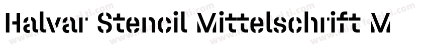 Halvar Stencil Mittelschrift Medium字体转换